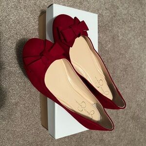 Jessica Simpson Red Bow Flats